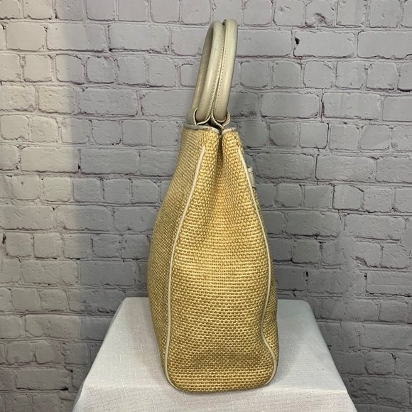 Vintage 90’s Etienne Aigner Bag- Straw & Leather - Picture 9 of 16